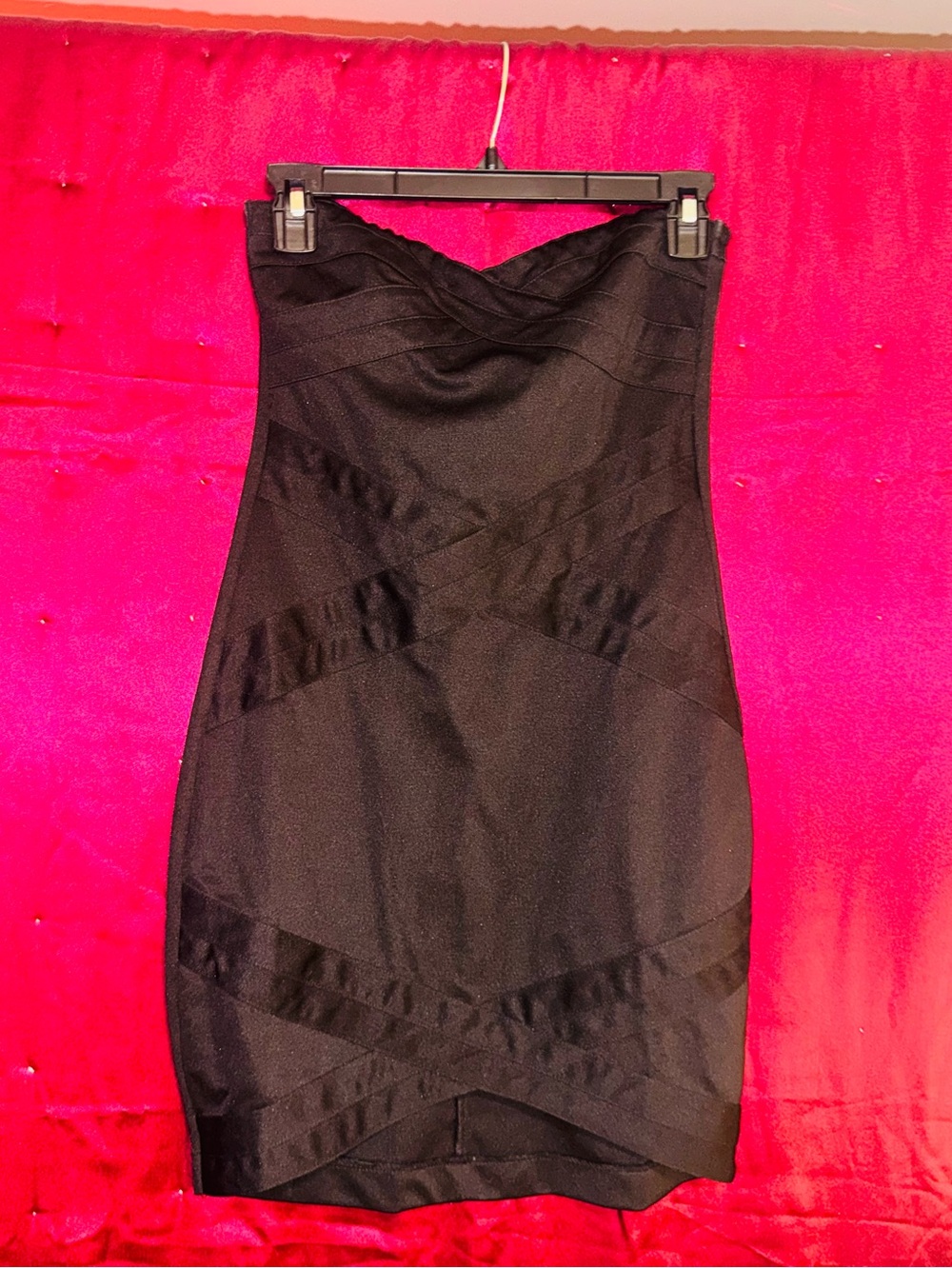 👑 Size Small Ya Los Angeles Strapless Black Cocktail Dress